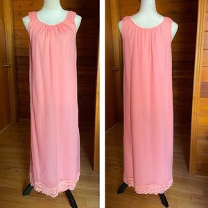 Vintage | Intimates & Sleepwear | Vintage 6s Peachy Pink Double Layered ...